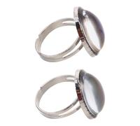 TOVINANNA Anelli Dell’Umore Vintage da Donna con Pietra Ovale Antica Set da 2 Anelli Aperti Regolabili che Cambiano Colore Gioielli Vintage Eleganti per Occasioni e Uso Quotidiano