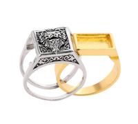 TOVINANNA Anello Leone Retrò Scomparto Segreto Per Uomo, Anello Gotico Estetico Elegante Simbolo Di Potenza e Coraggio, Accessorio Di Moda Per Feste e Occasioni Speciali