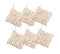 TOVINANNA Asciugamani Quadrati in Cotone e Lino 6 Pezzi Panni Esfolianti Per Corpo Scrub Per La Doccia Asciugamani Da Bagno Leggeri e Facili Da Lavare Per Pelle Sensibile