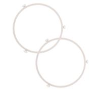 TOVINANNA Base Rotante per Microonde 2 Pezzi in Plastica Bianca, Supporto per Piatto Girevole da 18,9 Cm, Accessorio Essenziale per Forno Microonde Funzione di Rotazione Uniforme