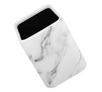 TOVINANNA Bidoncino Spazzatura in Pp Doppio Strato e Design Effetto Marmo Elegante, Resistente e Facile da Pulire, per Bagno e Ufficio Moderno