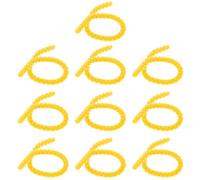 TOVINANNA Bigodini per Chioma Ricci in Silicone Giallo 10 Pezzi, Resistenti e Non Deformabili, Design Semplice per Ottenere Onde Perfette a Casa