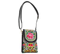 TOVINANNA Borsa a Tracolla Ricamata per Cellulare, in Canvas Patta | Design a Ribalta, Accesso Rapido, Uso Quotidiano e Attività All’aperto, per Donne e Ragazze