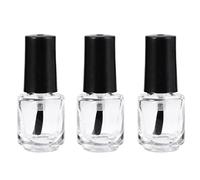 TOVINANNA Bottiglie Di Smalto Per Unghie in Nero Con Pennello Confezione Da 20 Dimensioni 5 Ml Piatte Per Etichetta