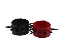 TOVINANNA Bracciale Uomo in Pelle Punk Borchie, Regolabile da 18 a 20 Cm, Design Comodo e Stile Unico, 2 Pezzi in Pu Leather e Metallo per Uso Quotidiano