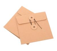 TOVINANNA Buste di Carta Kraft Marrone per CD e Dvd Custodie Protettive Chiusura a Cordoncino Confezione da 10 Pezzi per Organizzazione e Conservazione di Dischi in Casa e Ufficio