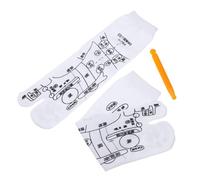 TOVINANNA Calzini per Riflessologia Set di Calzini Massaggianti Diagrammi dei Piedi Comodi Calzini Elastici in Cotone per La Terapia dei Piedi