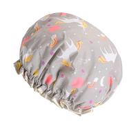 TOVINANNA Cappello Da Doccia Due Strati Con Design Unicorno Per Donna Cuffietta Da Bagno Multifunzionale Per Doccia Cucina e Spa