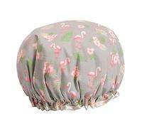 TOVINANNA Cappello Da Doccia Strati Con Design Flamingo Accessorio Per Cucina e Spa Protegge Mentre Ci Si Fa La Bellezza e Si Cucina