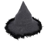 TOVINANNA cappello lavorato a maglia berretti cappello da mago Halloween Headband uomini con il berretto calotte craniche per uomo berretto in maglia filato Grey
