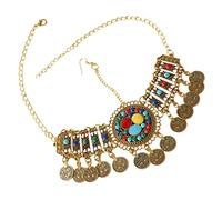 TOVINANNA Collana del tribunale retrò per copricapo Collana delle ragazze collane catena da collo da donna catena di collana gioielli collana da donna Lega di zinco Golden