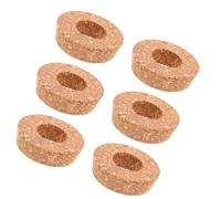 TOVINANNA Coperchi in Sughero per Vasi Idroponici Tappi di Sughero con Foro Ø6,5 Cm, Accessori Decorativi per Piante Idroponiche in Vetro, Set da 6 Pezzi per Arredamento Casa Moderno