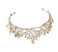 TOVINANNA Copricapo Nozze Arredamento D'epoca Decorazioni in Strass Tiara Diadema Di Strass Da Sposa Centrotavola in Carrozza Sposa Di Strass Diadema D'oro Diadema Ragazza Golden Lega