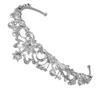 TOVINANNA Coro Di Fiori Per Bambine Con Strass Accessorio Elegante Per Cerimonie e Balli Copricapo Per Sposa e Festa Design Raffinato e Confortevole Adatto Tutti Vestiti Per Bambine