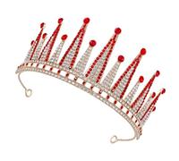 TOVINANNA Diademi Per Le Donne Copricapo Nuziale Damigelle Decorazioni Per Matrimoni Arredamento Del Matrimonio Principessa Ballo Studentesco Nozze Lega Di Zinco Rosso