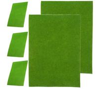 TOVINANNA Erba Artificiale per Modellismo 5 Pezzi Tappeto da Giardino in Plastica Verde Chiaro Resistente e Facile da Lavorare per Micro Paesaggi e Scenari in Casa Giocattolo