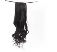 TOVINANNA Extension Di Ricci Sintetici Con Codini e Corda Parrucca Lunga Wavy Per Donne Nero Naturale Comfort Quotidiano e Aspetto Naturale Per Festa Cosplay e Occasioni Speciali