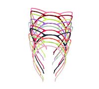 TOVINANNA Fasce Per Orecchie Di Gatto Per Ragazze e Donne, Set Da 10 Pezzi Angolo Regolabile, Cerchietto Comodo Pettine, Per Feste, Halloween e Uso Quotidiano