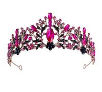 TOVINANNA fascia a hair charms hair jewelry nuziale di strass signora Nozze coroncina sposa accessori per da sposa corone da spettacolo per le donne Lega di zinco Rosy