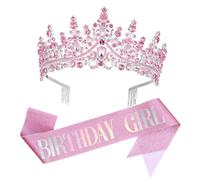 TOVINANNA Fascia e Di Compleanno Tiara Per Ragazze e Donne Decorazione Di Buon Compleanno Accessori Per Feste