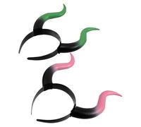 TOVINANNA Fascia per Chioma Corna di Toro 2 Pezzi per Costume da Demone Halloween Copricapo Cosplay Corno Realistico Leggero e Comodo Accessorio Festa Carnevale e Travestimenti Gotici