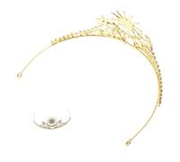 TOVINANNA Fascia Per Di Diamanti Flash Copricapo Da Sposa Astuccio Essere Signora Delicato Nuziale Ospite Strass Addio Al Nubilato Tiara Comunione Formale Lega Di Zinco D'oro