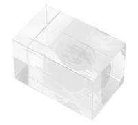 TOVINANNA Fermacarte Anatomico del Cervello in Cubo di Cristallo 3D, Accessorio Scientifico per Studio Medico, per Didattica di Biologia e Neuroscienze