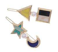 TOVINANNA Fermagli per Chioma a Forma di Stella Perle 2 Pezzi, Piccole Mollette Decorate da Donna per Acconciature Eleganti Quotidiane e Cerimonie Colore Casuale