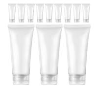 TOVINANNA Flaconi per Articoli da Toeletta da Viaggio 30 Pezzi, Tubi di Plastica Vuoti 20 Ml Tappo a Scatto Anti-perdita, Contenitori per Shampoo, Lozioni e Detergenti Viso, Ricaricabili