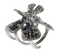 TOVINANNA forcina di fiori fermagli per per donne piccole clip a mascella a coda di cavallo molletta barrette hair clip porta mollette per porta coda di cavallo alto strass