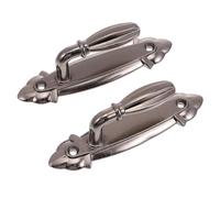 TOVINANNA Ganci da Parete per Tende in Lega di Alluminio Neri Set 2 Pezzi Supporto Fermatende Resistenti e Facili da Installare Adatti per Casa Hotel e Negozi