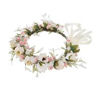 TOVINANNA ghirlanda d'epoca accessori per floreali fascia elastica Nozze fasce da donna copricapo di ghirlanda copricapo da sposa di fiori tessuto bianca