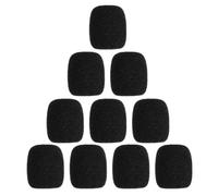 TOVINANNA Handheld microphone protection Mic windscreen sleeves Sponge cover for mic Nero 10Pezzi per small clip-on microphones studio recordings
