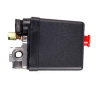 TOVINANNA Interruttore Pressostato Compatto e Professionale per Uso Domestico 220v 90-125psi Fori, Controllo Automatico della Pressione 0,5-0,8mpa per Compressore Aria Verticale