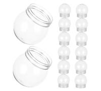 TOVINANNA Kit 14 Pezzi per Creazione Sfere di Neve Fai da Te Bottiglie di Plastica Trasparente 150Ml con Coperchio a Vite Antigoccia Contenitori Espositivi per Caramelle e Decorazioni