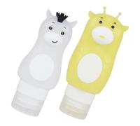 TOVINANNA Kit 2 Pezzi Bottiglie da Viaggio in Silicone per Shampoo e Lozione da 90ml e 70ml, Resistenti alle Perdite e Riduzione Dell’ossidazione, per Viaggi e Outdoor