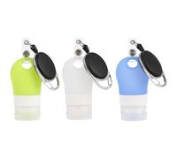 TOVINANNA Kit 3 Pezzi Contenitori da Viaggio in Silicone 38ml Laccio Elastico, Flaconi Riutilizzabili per Shampoo, per Viaggi e Trasporti Sicuri