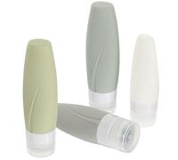 TOVINANNA Kit 4 Pezzi Bottiglie da Viaggio in Silicone 60ml e 90ml Riutilizzabili per Shampoo e Balsamo Flaconi Morbidi Resistenti per Viaggio e Bagno