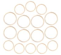 TOVINANNA Kit 40 Pezzi Ciondoli Rotondi in Lega K Oro 20mm e 25mm per Creazione Gioielli Fai da Te, Accessori Pendenti per Orecchini e Braccialetti, per Ragazze e Artigianato Creativo