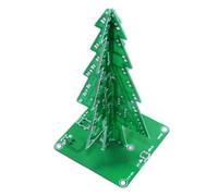 TOVINANNA Kit Elettronico Fai da Albero di Natale LED Verde in Plastica | Makers e Studenti Stem, Ingombro Compatto, Ornamento da Tavolo per Ufficio e Aula, Batteria Esclusa