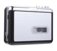 TOVINANNA Lettore di cassette personale, convertitore cassette a MP3 USB, plastica argento, alimentazione con 2 x AA, trasferimento diretto su chiavetta USB