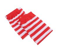 TOVINANNA Lunghe Righe Rosse e Bianche per Natale Stockings Over The Knee in Poliestere Traspirante Design Doppia Striscia per Look e Confortevole