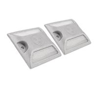 TOVINANNA Marcatori Riflettenti in Alluminio 2 Pezzi per Percorsi Esterni e Campi Sportivi per Migliorare la Sicurezza e visibilità Notturna