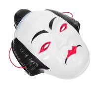 TOVINANNA Maschera da Kabuki Giapponese in Plastica per Uomo e Donna, Tema Samurai, Design Tradizionale per Festival e Spettacoli Aspetto Estetico Giapponese