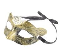 TOVINANNA Maschera Veneziana Uomo in Plastica Oro Retro a Mezza Faccia Stile Romano e Greco per Carnevale e Feste da Ballo Design Unico e Vestibilità Confortevole