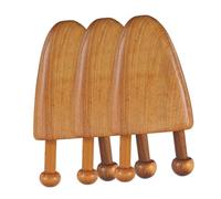 TOVINANNA Massaggiatori in Legno Guasha per Massaggio Linfatico 3 Pezzi Set, Tavole Raschianti Corpo Angoli Arrotondati, Leggeri e Portatili per Uso Domestico Benessere e Rilassamento