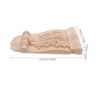 TOVINANNA Mensola a Curva in Legno Massello Intagliato Europeo 15X23X25 CM Applique Angolare Decorativa per Ingresso e Caminetto Arte Murale Intarsiata per Arredamento Classico