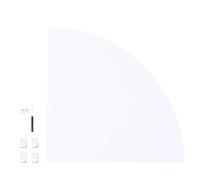 TOVINANNA Mensola Angolare da Parete Triangolare 28 CM Bianca in Composito Legno-Plastica, Scaffale Portaoggetti Sospeso per Cucina, Bagno, Camera e Ufficio Chiodo Antitraccia