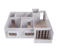 TOVINANNA Modello di Appartamento Facile da Assemblare in Scala 1:50 Sezione Visibile, Realizzato in ABS e Acrilico per Diorama e Modellismo Ferroviario