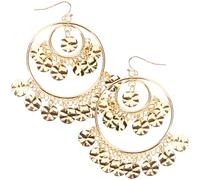 TOVINANNA Orecchini Donna Oro in Lega Paillettes, Design Unico e Confortevole, per Danza del Ventre e Uso Quotidiano, 1 Paio Eleganti alla Moda